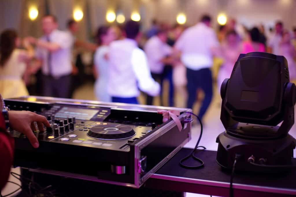 DJ at a wedding