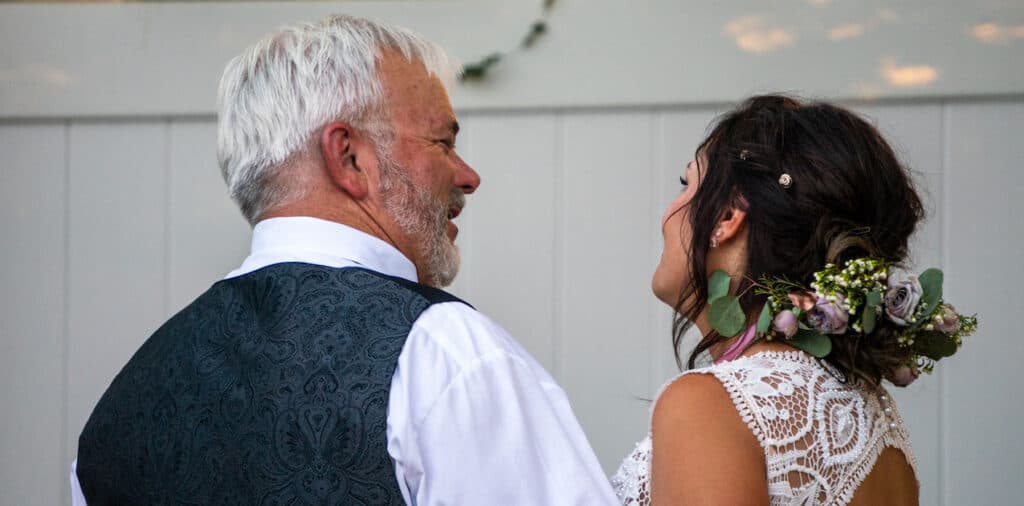 Father and daughter dance at their wedding