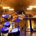The band etc... plays at Saxony Farm during a wedding